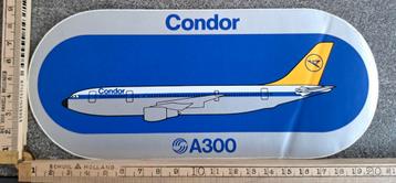 Grote vintage sticker vliegtuig Condor A300 luchtvaart  beschikbaar voor biedingen