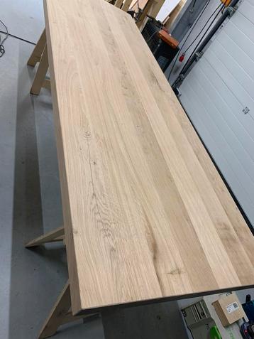Eiken tafelblad op maat gemaakt. beschikbaar voor biedingen