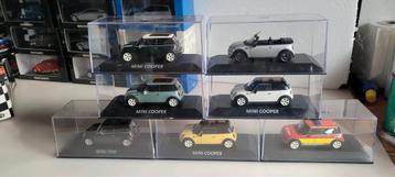 Minichamps 8 stuks Mini Cooper  beschikbaar voor biedingen