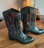 Handmade cowboy laarzen lazamani 41 leather boots, Kleding | Dames, Schoenen, Ophalen of Verzenden, Zo goed als nieuw, Zwart, Hoge laarzen