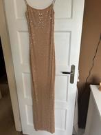 Lange glitter jurk, Kleding | Dames, Maat 38/40 (M), Unique the label, Beige, Ophalen of Verzenden