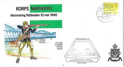 Korps Mariniers: 3x envelop Rotterdam 10 mei 1940 (veldpost, Postzegels en Munten, Brieven en Enveloppen | Nederland, Envelop