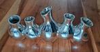 Zilver/chroom tulpenvaasje met vijf vaasjes/openingen, Ophalen of Verzenden, Gebruikt, Overige kleuren, Minder dan 50 cm