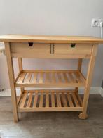 Zgan: Sidetable / keukentrolley/ roltafel Ikea Förhöja, Huis en Inrichting, Ophalen, 100 tot 150 cm, Zo goed als nieuw, 25 tot 50 cm