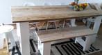 Landelijke tafel oud steigerhout, Ophalen, Nieuw, Rechthoekig