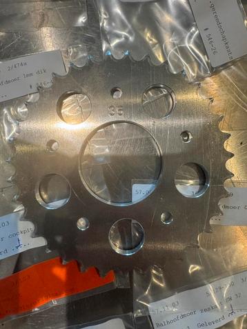 Aluminium achtertandwiel 35t breed /420 beschikbaar voor biedingen