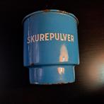 Vintage Skurepulver Blik - Blauw Emaille schuurpoeder deens, Ophalen of Verzenden