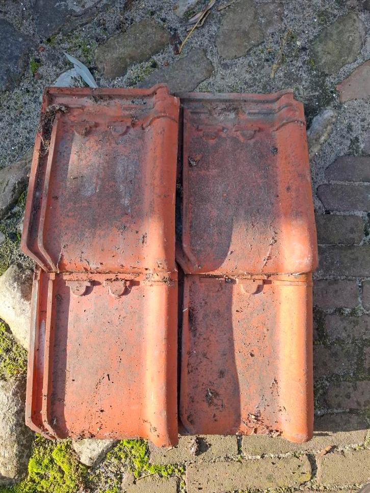 Tuile du nord, rood, Doe-het-zelf en Verbouw, Dakpannen en Dakbedekking, Gebruikt, Dakpannen, Steen of Klei, Rood, 15 m² of meer