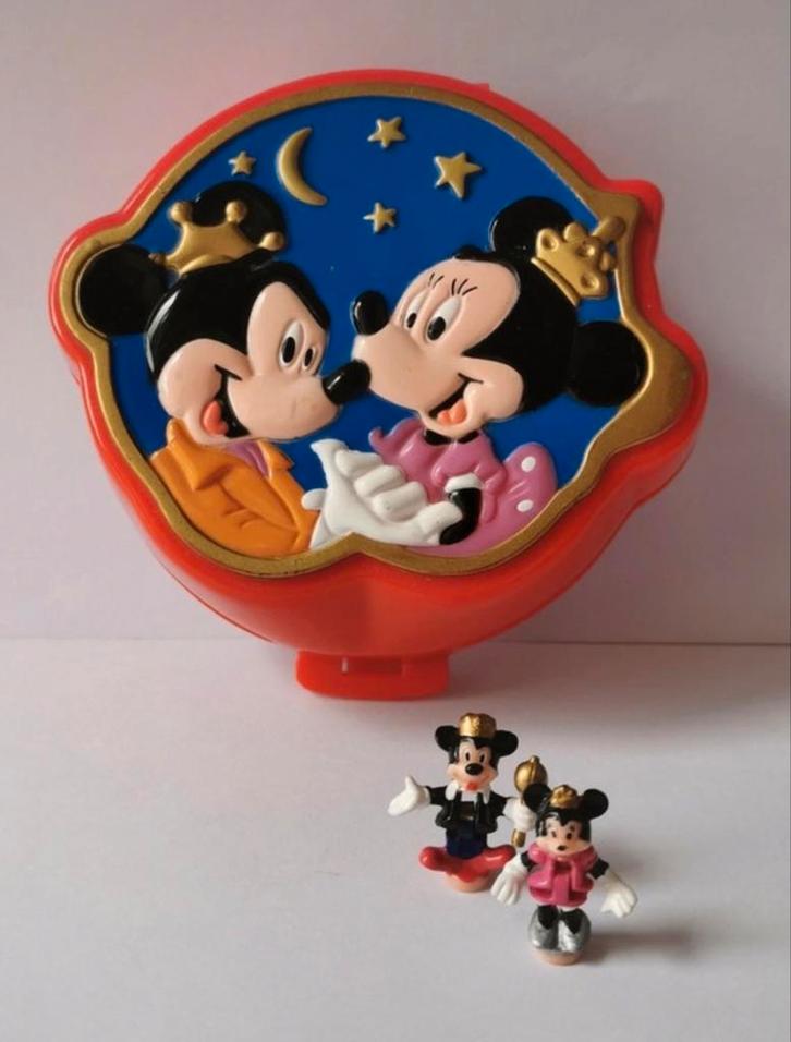 Vintage Disney Polly Pocket Mickey En Minnie Playcase, Verzamelen, Disney, Zo goed als nieuw, Beeldje of Figuurtje, Mickey Mouse