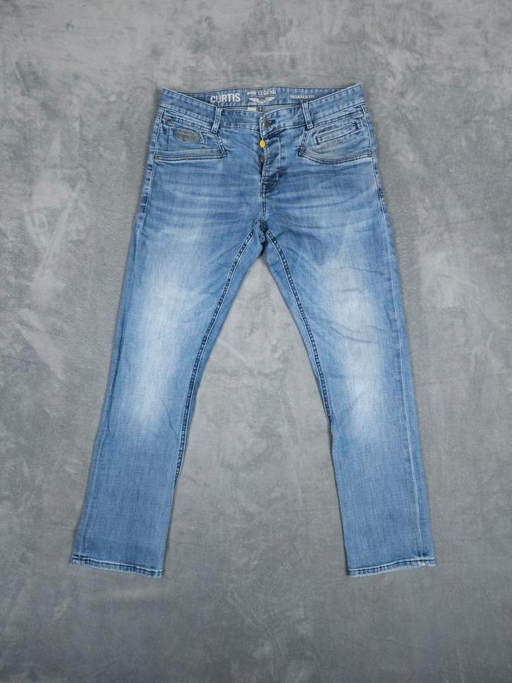 PME Legend Curtis Broek W34 L32 Blauw Relaxed Fit Pall Mall, Kleding | Heren, Spijkerbroeken en Jeans, Zo goed als nieuw, W33 - W34 (confectie 48/50)