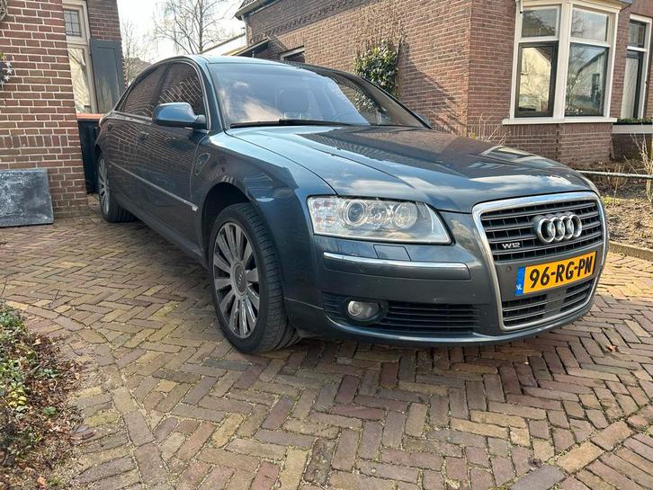 Audi A8 6.0 W12 Quattro 331KW Lang AUT 2004 Grijs, Auto's, Audi, Particulier, A8, 4x4, ABS, Adaptive Cruise Control, Airbags, Airconditioning