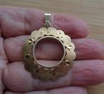 14 karaat gouden krans hanger voor munt [471], Overige voorstellingen, Verzenden, Zo goed als nieuw, Goud