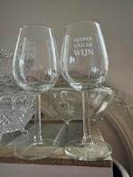 Wijnglazen met tekst Heeren van de wijn, Ophalen of Verzenden, Zo goed als nieuw, Overige typen