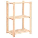 NIEUW Opbergrek 3 schappen 150 kg 60x38x90 cm massief grenen, Ophalen of Verzenden, Nieuw