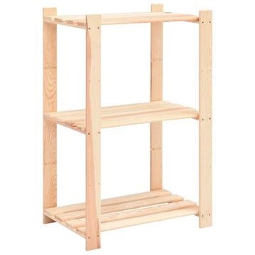 NIEUW Opbergrek 3 schappen 150 kg 60x38x90 cm massief grenen beschikbaar voor biedingen
