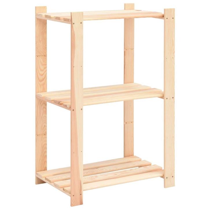 NIEUW Opbergrek 3 schappen 150 kg 60x38x90 cm massief grenen, Huis en Inrichting, Kasten | Stellingkasten, Nieuw, Ophalen of Verzenden