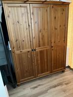massief houten kledingkast / kast 185 x 148 x 58 cm, Huis en Inrichting, Ophalen, Gebruikt, 100 tot 150 cm, Met hangruimte