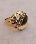 Mooie 14k gouden zegelring, 20 of groter, Nieuw, Ophalen of Verzenden, Zilver