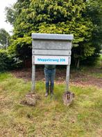 Naambord bedrijfsnaam reclamezuil, Ophalen, Reclamebord