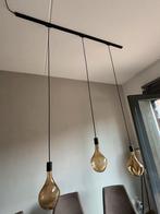 Luxe Lamp - Champagne Glas & Zwarte Afwerking, Huis en Inrichting, Lampen | Hanglampen, Ophalen, Nieuw, Glas, Minder dan 50 cm