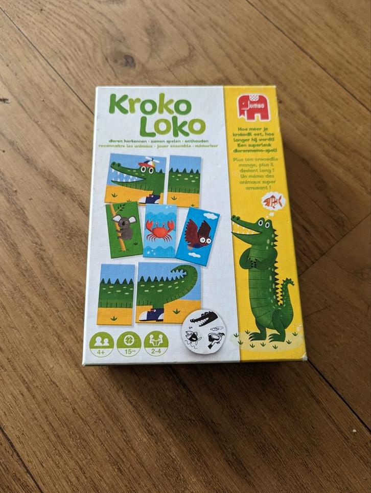 Kroko Loko - Jumbo Gezelschapsspel, Hobby en Vrije tijd, Gezelschapsspellen | Bordspellen, Zo goed als nieuw, Een of twee spelers