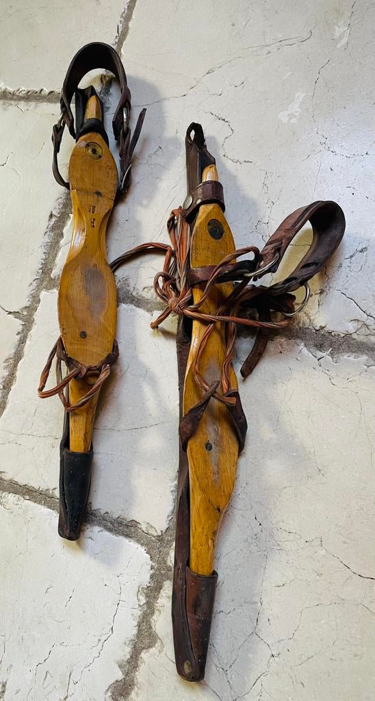 Originele Oude jaren 60 houten schaatsen of wel doorlopers, Sport en Fitness, Schaatsen, Ophalen of Verzenden, Zo goed als nieuw