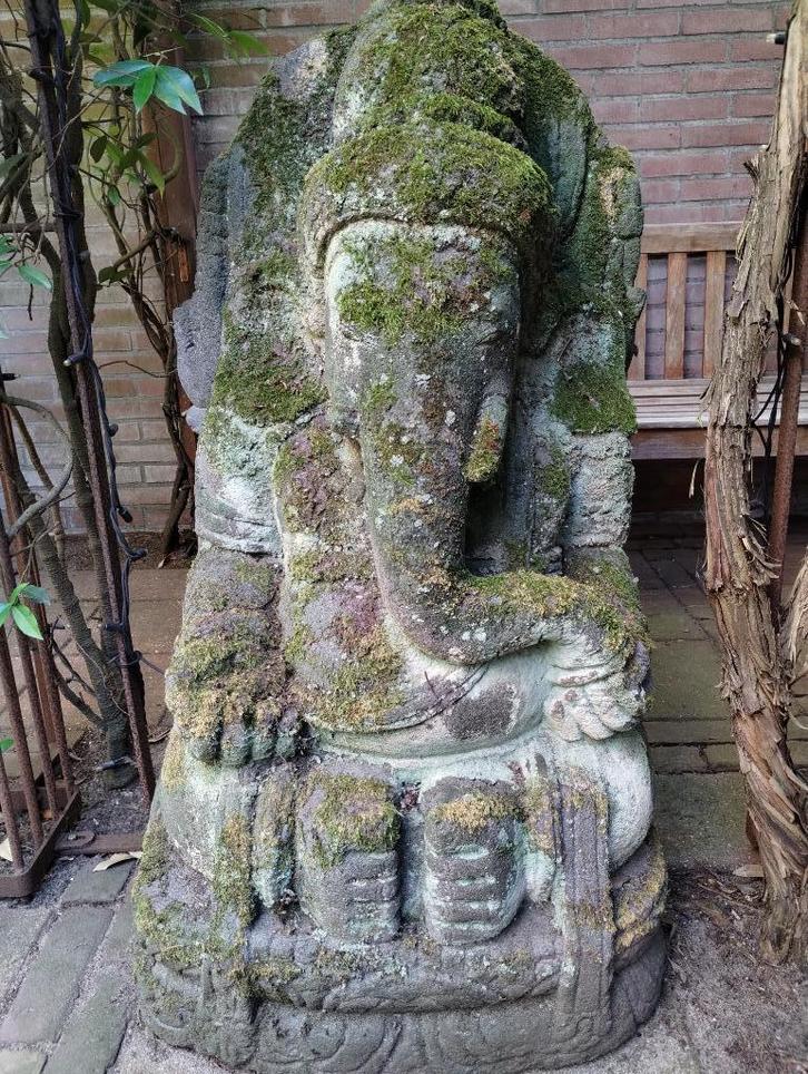 Tuinbeeld Ganesha Lavasteen, Antiek en Kunst, Kunst | Niet-Westerse kunst, Ophalen