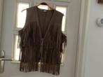 Bruine spencer met franje, Kleding | Dames, Ophalen of Verzenden, Zo goed als nieuw, Maat 46/48 (XL) of groter, Bruin