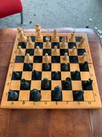 Schaakspel schaakbord in kist met schaak en backgammon, Ophalen of Verzenden