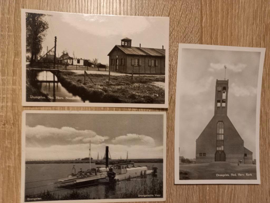 3 oude Ansichten Drongelen ( Altena), Ophalen of Verzenden, 1920 tot 1940, Ongelopen, Noord-Brabant