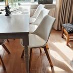 6 Loods 5 Eetkamerstoelen - Wit, Huis en Inrichting, Stoelen, Wit, Zo goed als nieuw, Modern, Vijf, Zes of meer stoelen