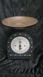Vintage Keukenweegschaal met Emaille Plaat, Ophalen of Verzenden