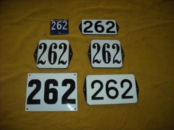 oud emaille huisnummer 262 ook 263 264 265 266 267 268 269 9 beschikbaar voor biedingen