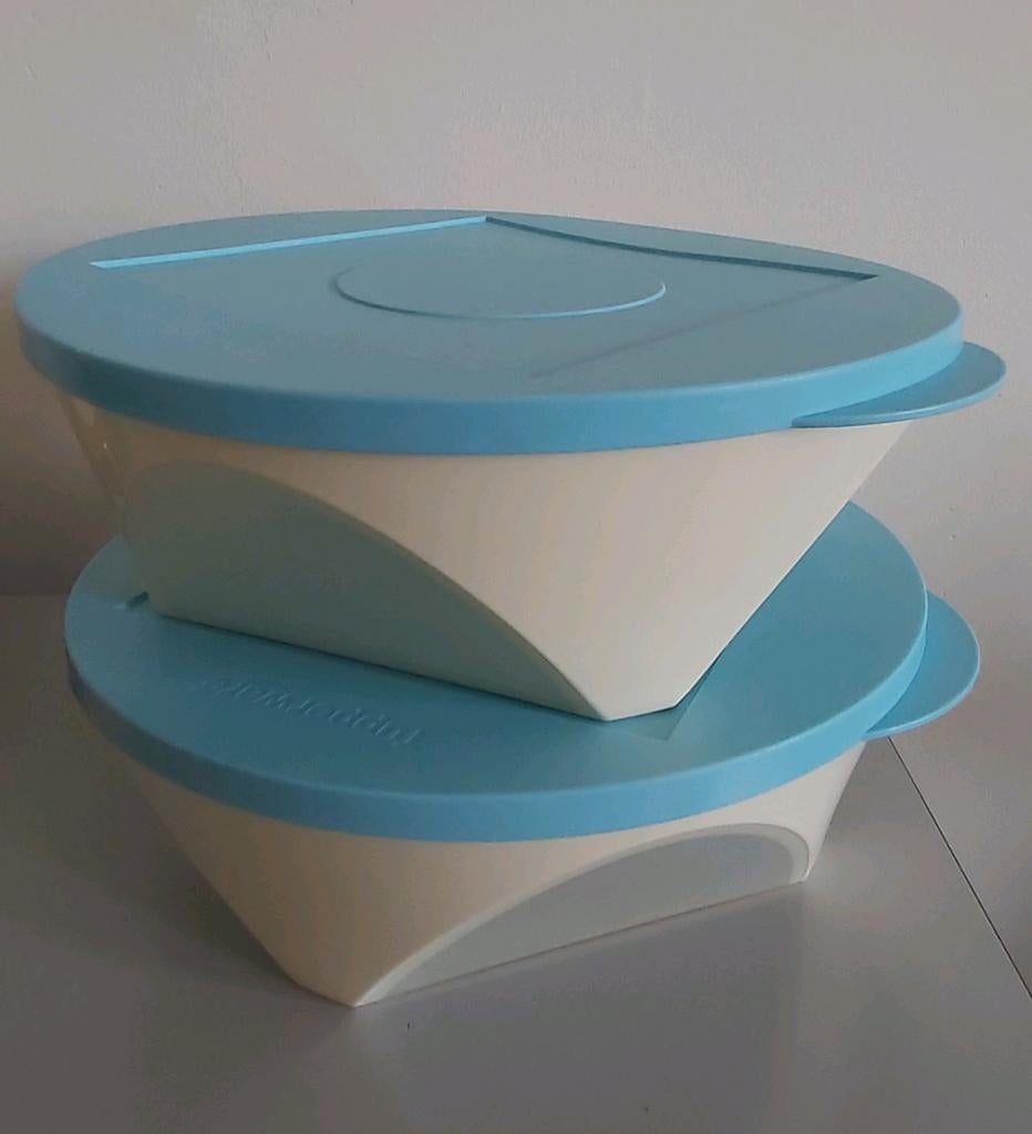 TUPPERWARE Atlantis 2 stuks! Grote (koek)trommels / dozen, Huis en Inrichting, Keuken | Tupperware, Zo goed als nieuw, Ophalen of Verzenden