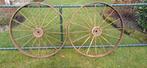 2 grote antieke wielen, Antiek en Kunst, Ophalen