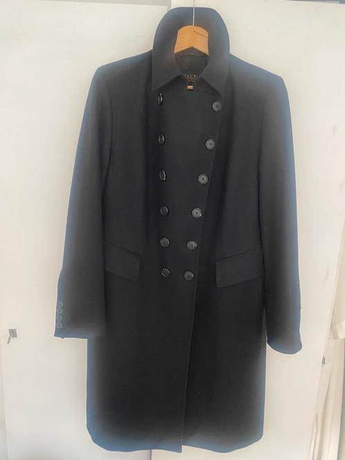 Pauw zwarte wollen mantel maat 4, Kleding | Dames, Jassen | Winter, Zo goed als nieuw, Maat 38/40 (M), Zwart, Ophalen