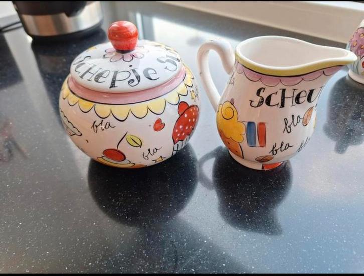 Super Mooie Blond Amsterdam Suikerpot & Melkkannetje, Huis en Inrichting, Keuken | Servies, Zo goed als nieuw, Overige typen, Blond Amsterdam