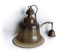 Temde Leuchten Industriele Hanglamp Glas, Ophalen of Verzenden, Glas, Vintage Industieel, Minder dan 50 cm