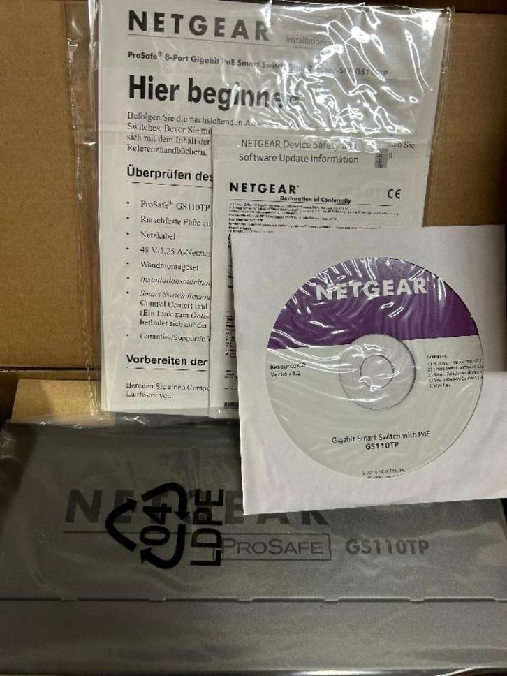 ➡️ NIEUW Netgear Business GS110TP-200EUS GS110TP Switch, Computers en Software, Netwerk switches, Nieuw, Ophalen of Verzenden