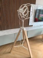 Industriële Stalamp met Houten Details, Ophalen, Gebruikt, Hout, 150 tot 200 cm