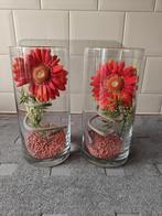 Leonardo Vazen met Accessoires - Set van Twee, Ophalen, Minder dan 50 cm, Rood, Glas