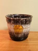 Vintage Duitse Bloempot Bloempotje Germany Bruin, Tuin en Terras, Bloempotten, Rond, Ophalen of Verzenden, Zo goed als nieuw, Nvt