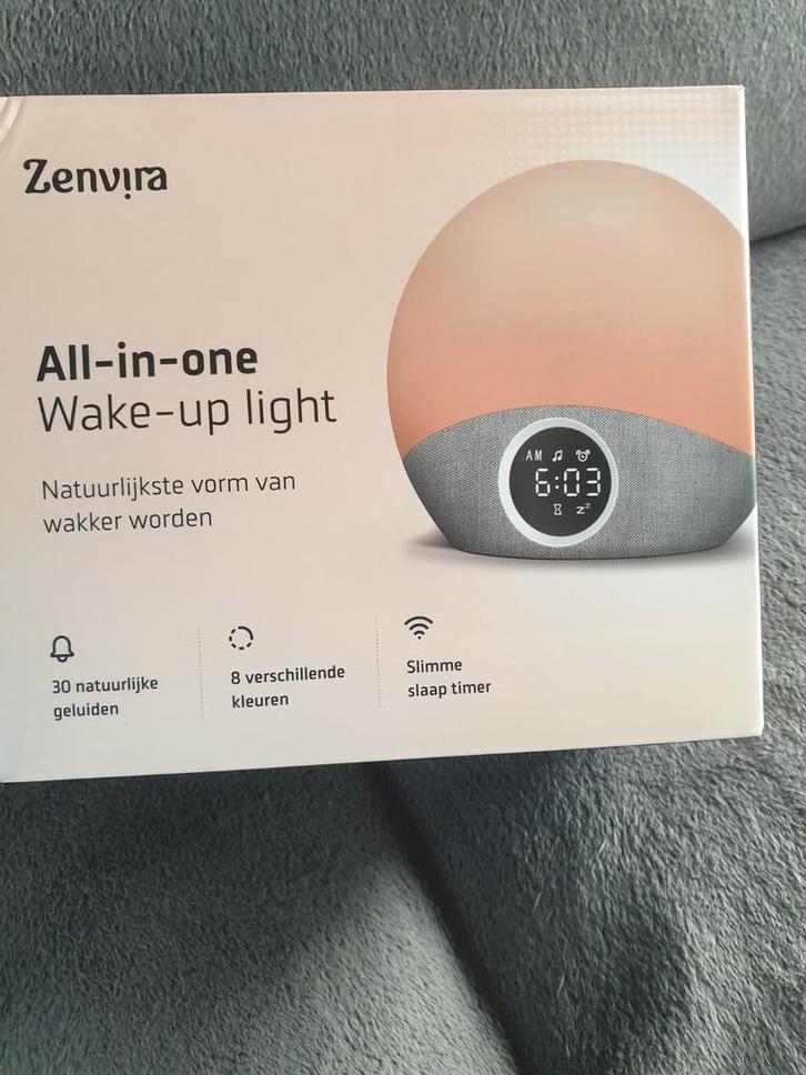 Zenvira all in one wake up light wekker NIEUW IN DE DOOS, Witgoed en Apparatuur, Wekkers, Zo goed als nieuw, Ophalen