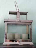 Grote zware metalen windlicht, Ophalen of Verzenden, Zo goed als nieuw