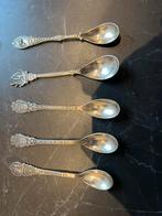 6 antieke lepeltjes diverse plaatsen streken, Antiek en Kunst, Ophalen