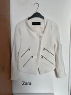 Tussenjas tweed jasje Zara Blazer jas wit 36 S als nieuw, Wit, Ophalen of Verzenden, Zo goed als nieuw, Jasje