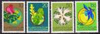 Liechtenstein 1971 pf mi 539 - 542 bloemen, Verzenden, Postfris, Dier of Natuur