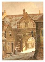 39509 Dordrecht Poort Augustijnenkerk Mooie oude kaart onb