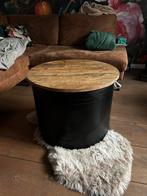 Industriële salontafel / bijzettafel, Huis en Inrichting, Tafels | Salontafels, Ophalen, Gebruikt, Rond, 50 tot 100 cm