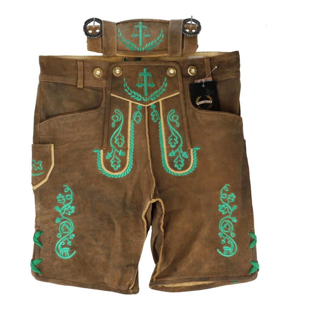 Heren lederhose maat 48 tm 56 ziegenleder met bretels, Kleding | Heren, Carnavalskleding en Feestkleding, Nieuw, Kleding, Overige thema's